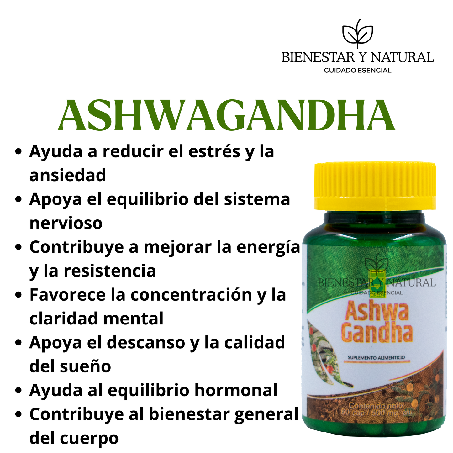 Ashwagandha c/ 60 cápsulas