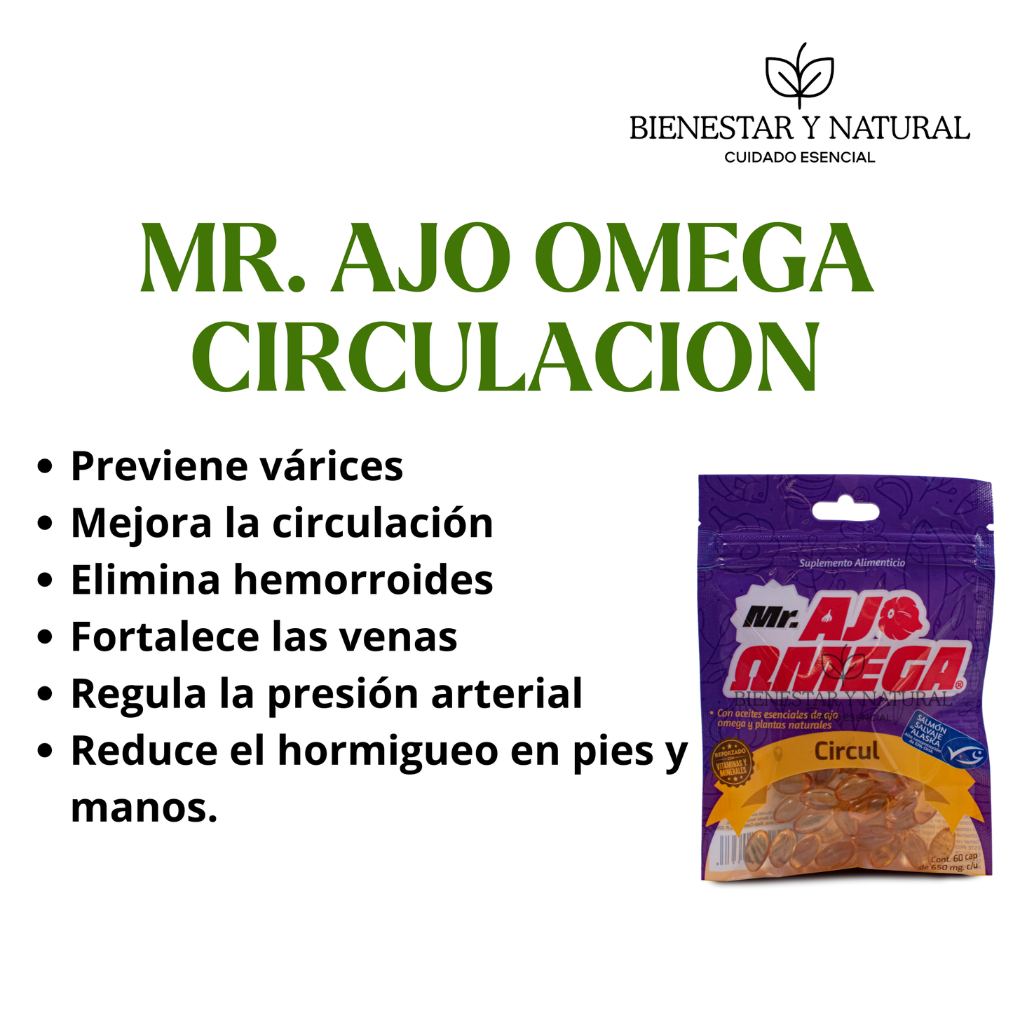 Mr. Ajo Omega Circulación c/60 cápsulas