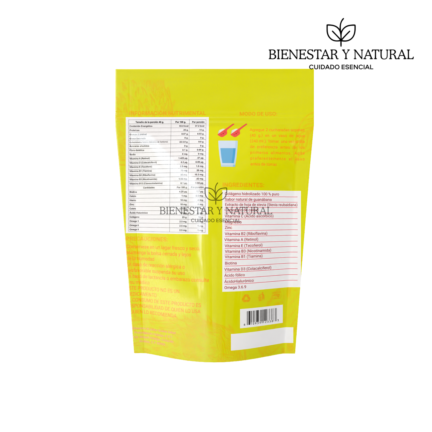 Colágeno Hidrolizado Sabor Guanabana 1.2kg