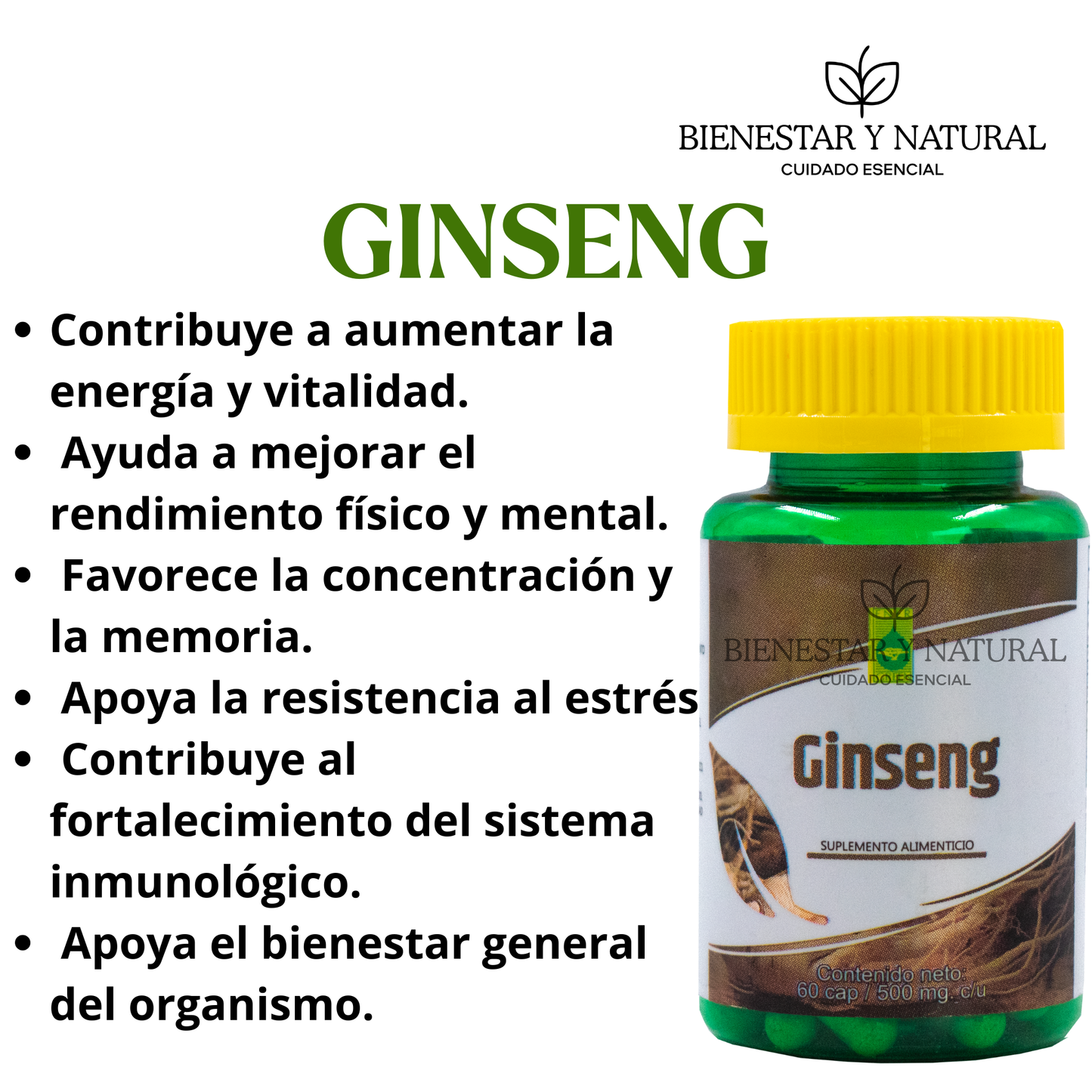 Ginseng c/60 cápsulas