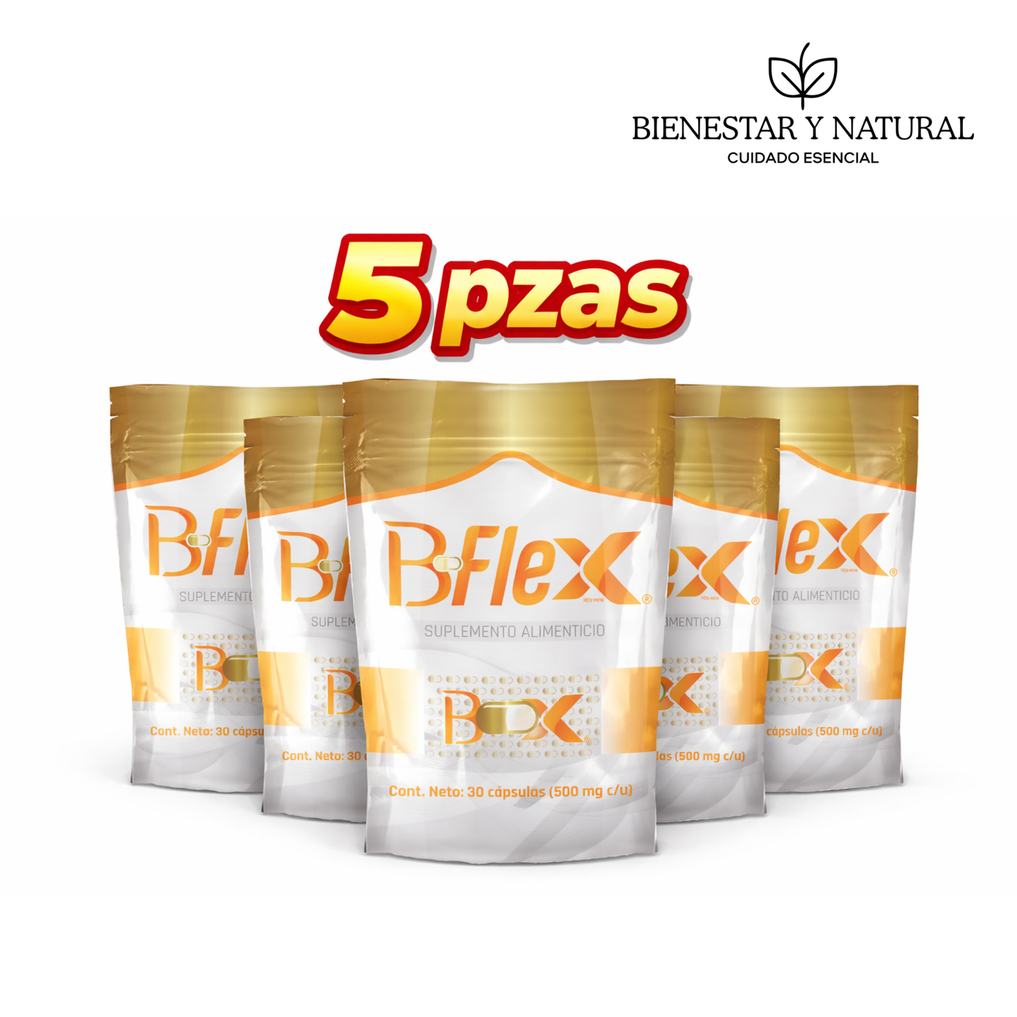 B-Flex c/30 cápsulas Mayoreo 5 pzas
