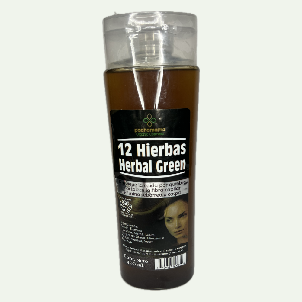 Shampoo 12 Hierbas Herbal Green 400 ml