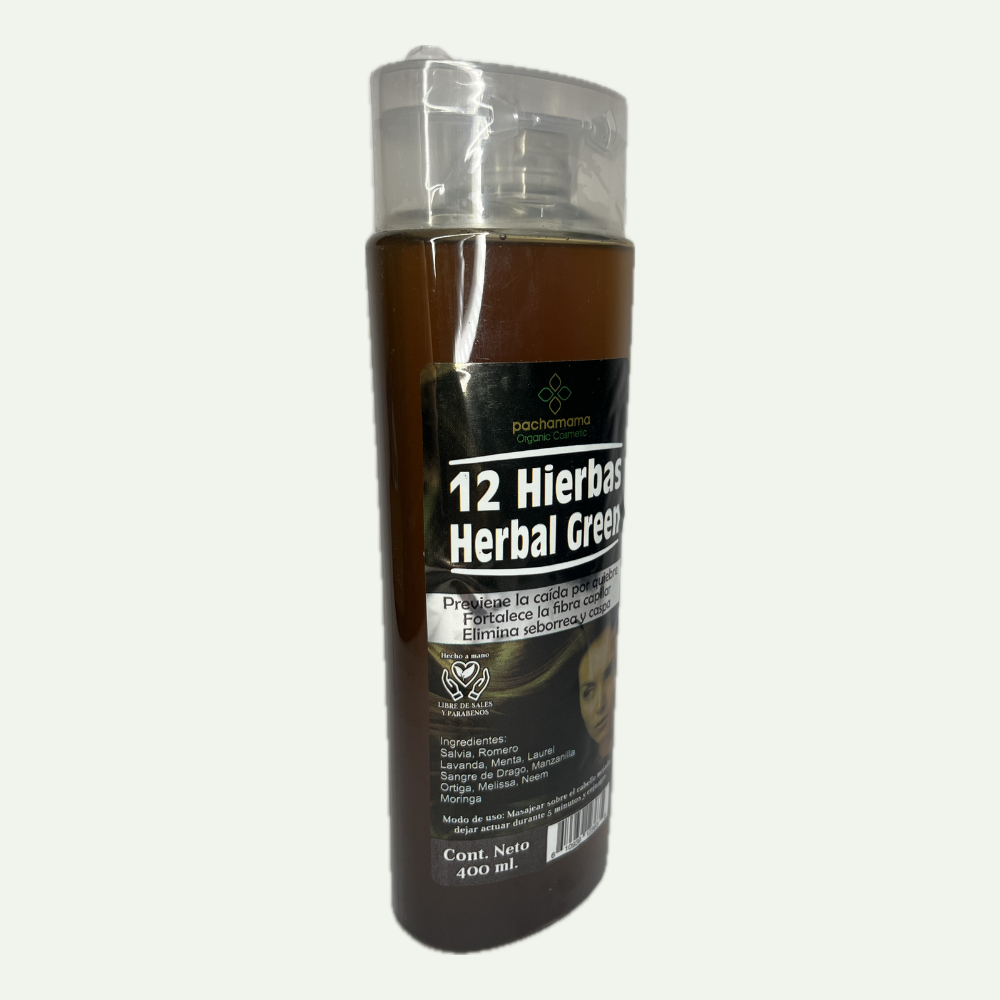 Shampoo 12 Hierbas Herbal Green 400 ml