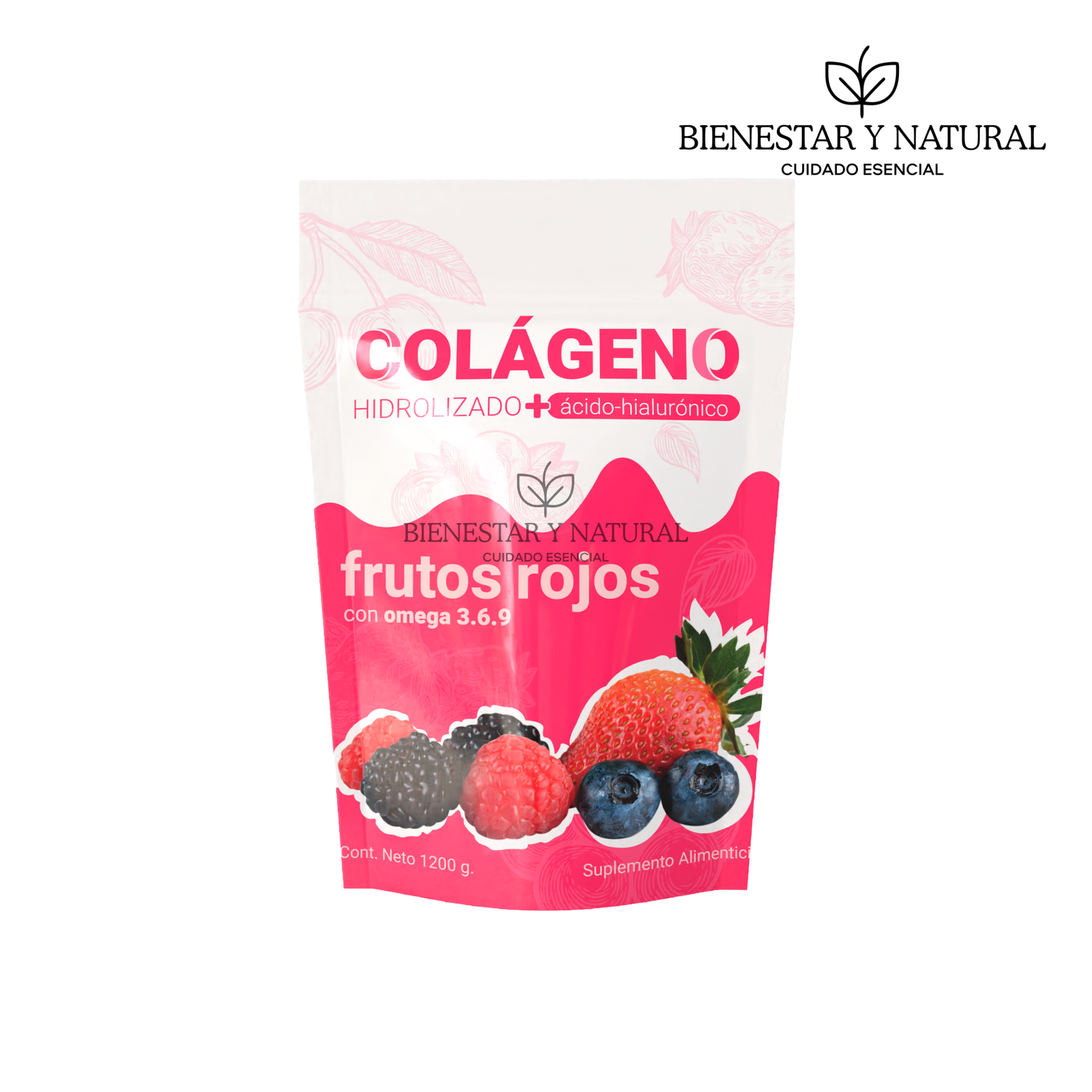 Colágeno Hidrolizado Sabor Frutos Rojos 1.2kg
