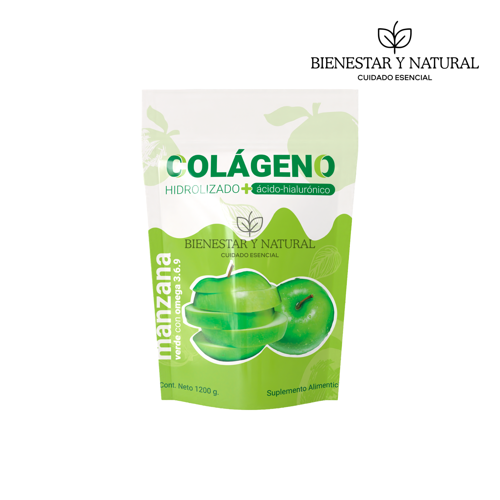 Colágeno Hidrolizado Sabor Manzana 1.2kg