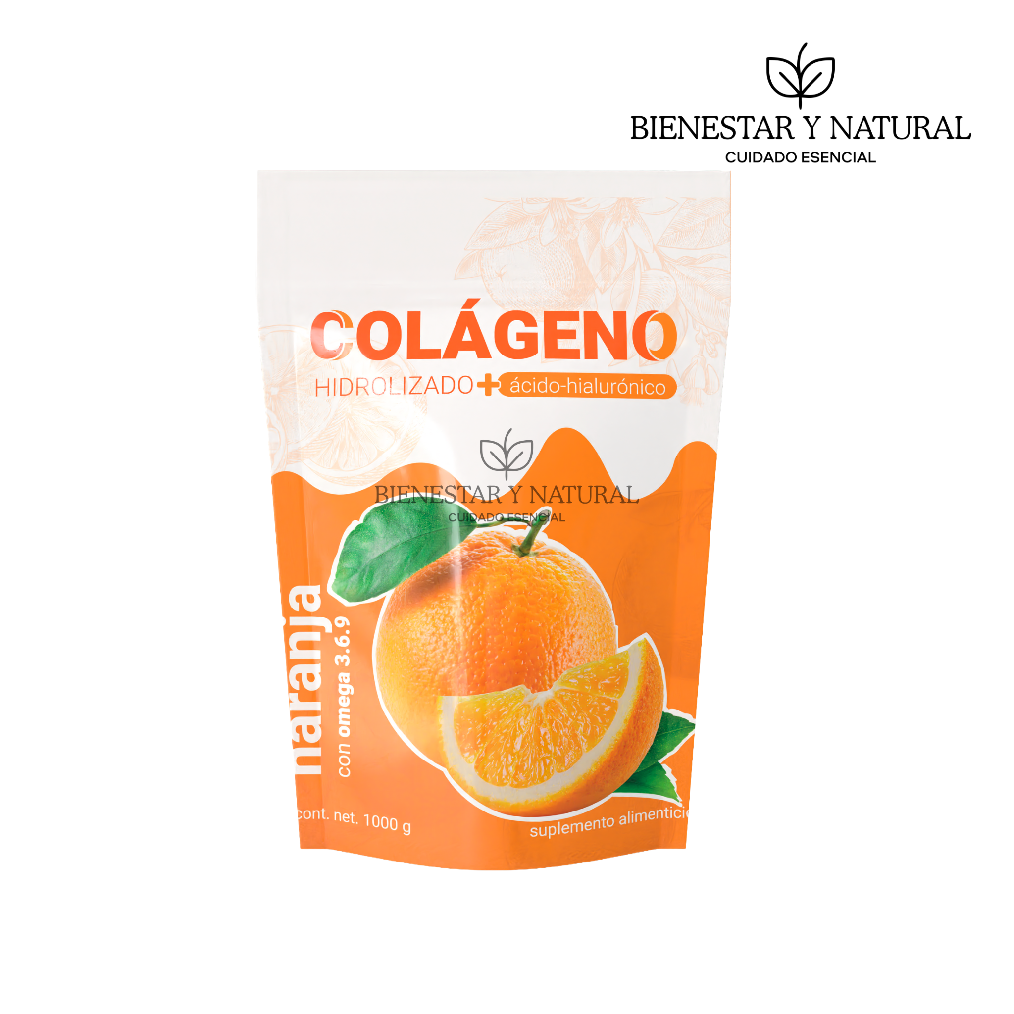 Colágeno Hidrolizado Sabor Naranja 1.2 kg