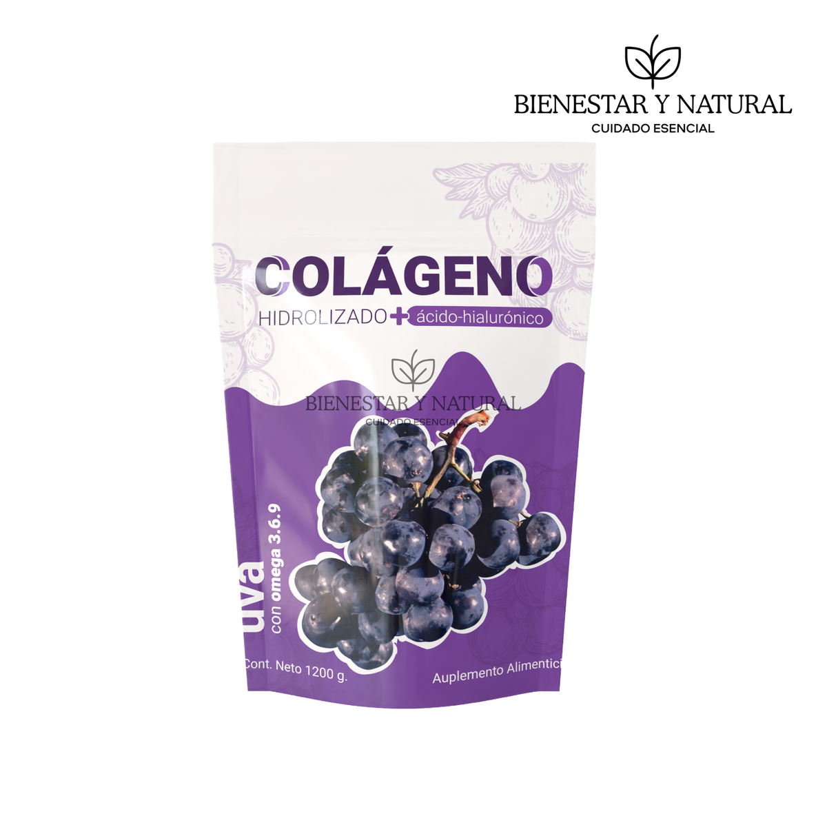 Colágeno Hidrolizado Sabor Uva 1.2 kg