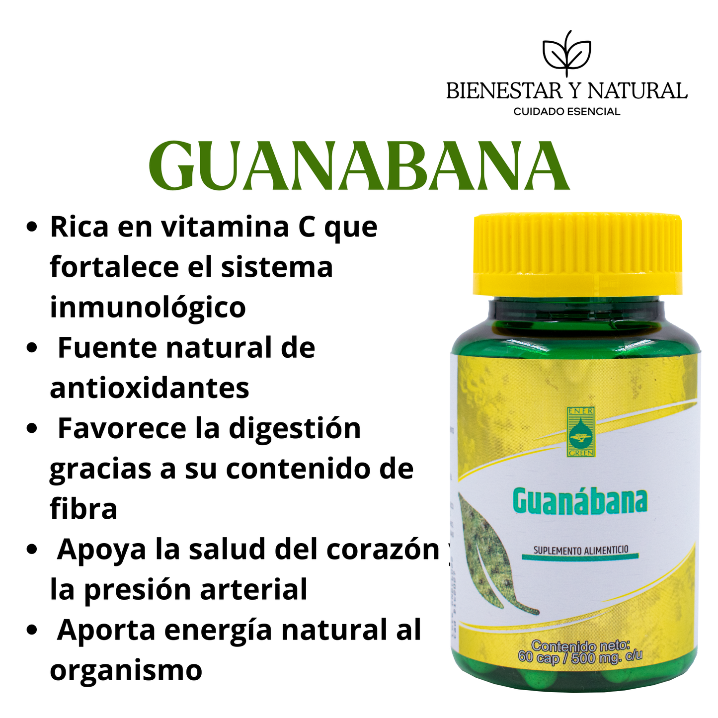 Guanábana c/60 cápsulas