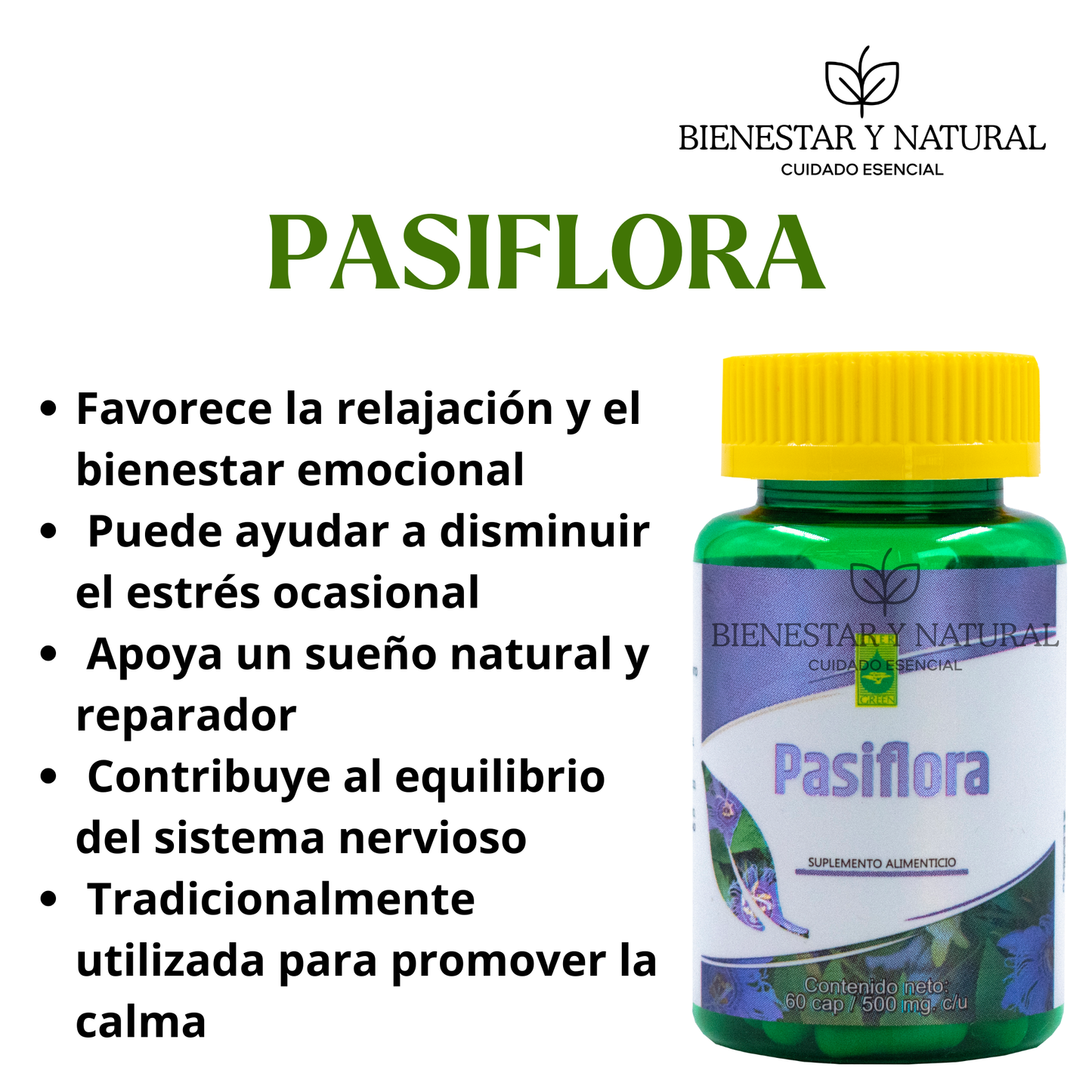 Pasiflora c/60 cápsulas