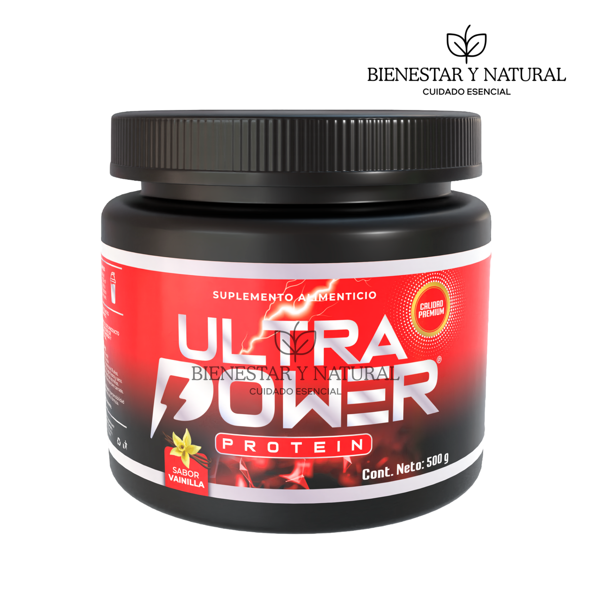 Protein Powder Ultra Ultra Power Protein Sabor Vainilla c/500 g – Bienestar y Natural